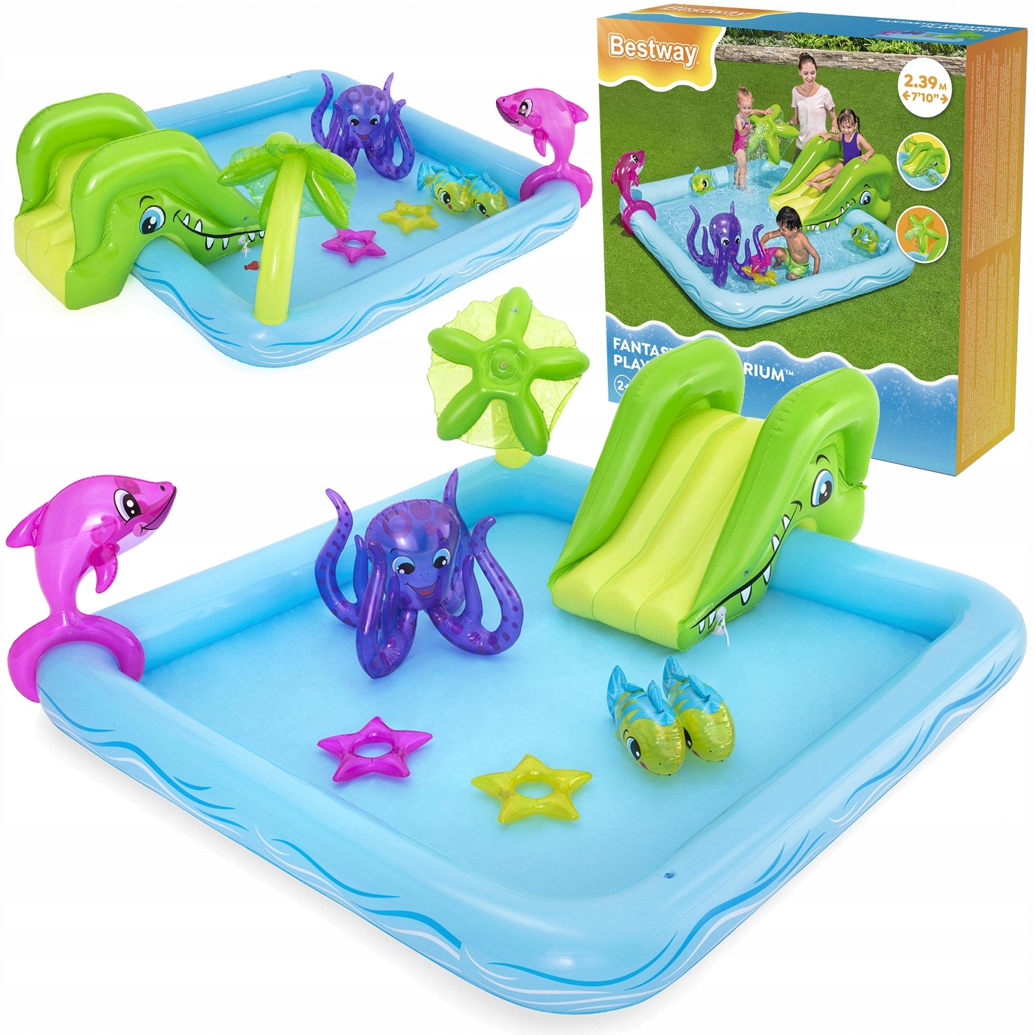 Swimming pool for children Slide Toys Water Square Play XL Bestway 53052