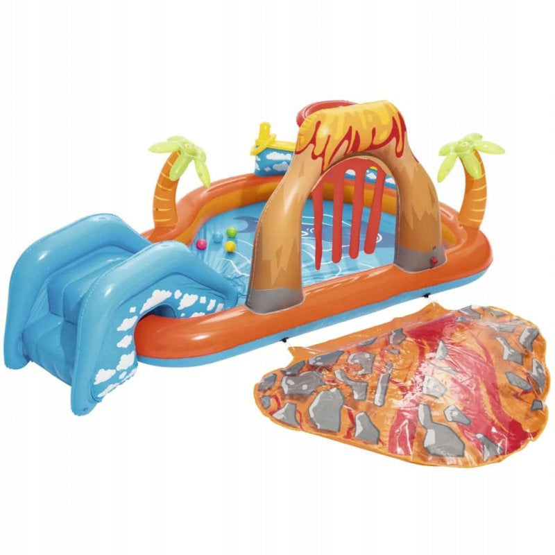 Swimming pool with washer and slide Bestway Lava Lagoon 265x265x104cm Length 265 cm