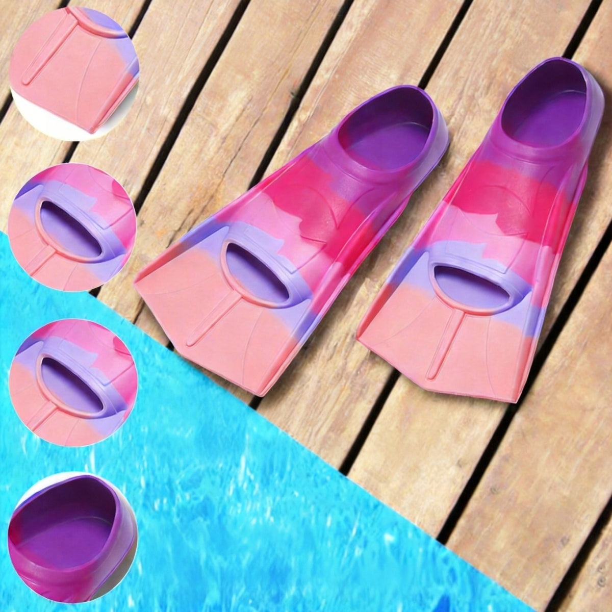 Swimming training fins for children, for learning to swim, diving 35 Size range 33–35