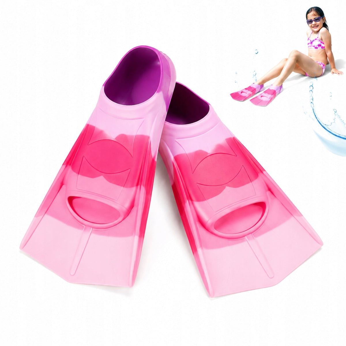 Swimming training fins for children, for learning to swim, diving 35
