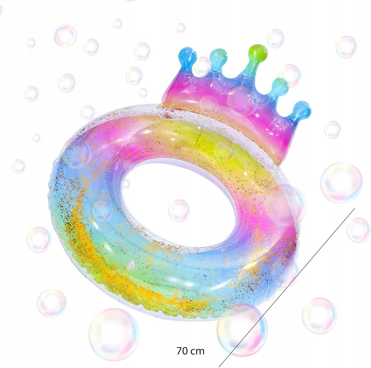 Swimming wheel Crown 70 cm / Glitter / Crown / Inflatable Brand no brand