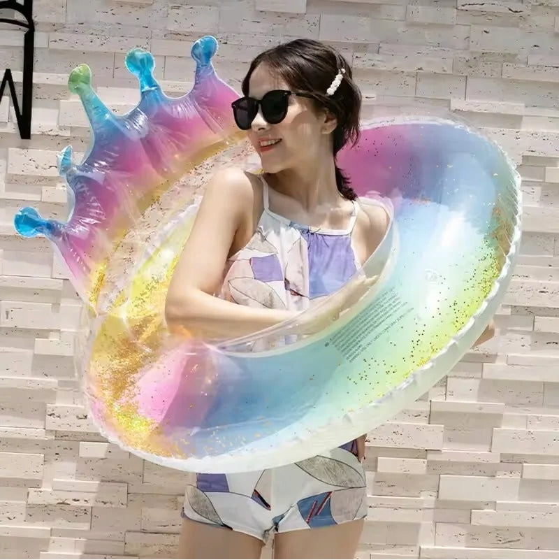 Swimming wheel Crown 70 cm / Glitter / Crown / Inflatable EAN (GTIN) 5907284413975