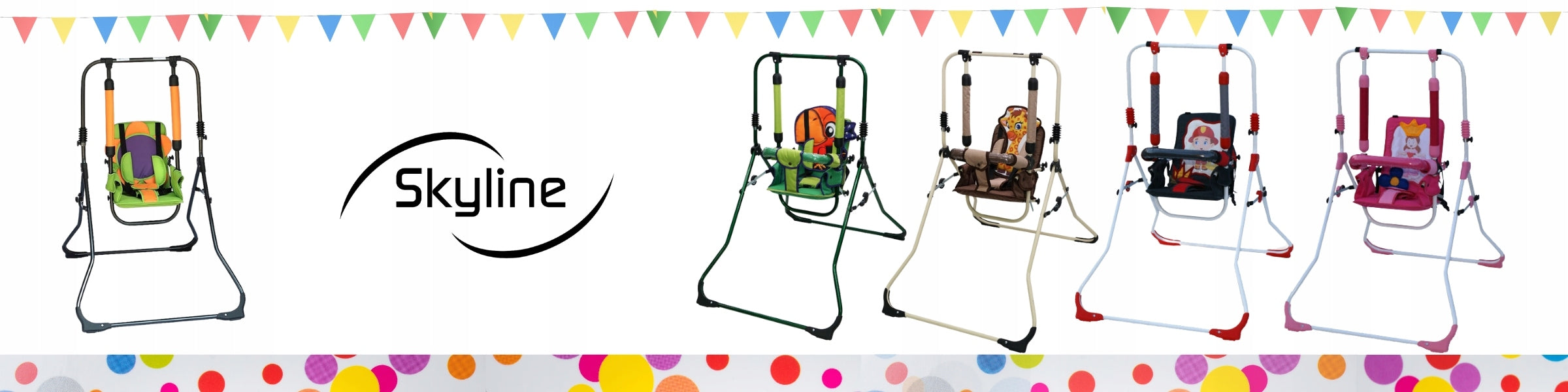 Swing Baby Rocker Freestanding Folding Green Flower 115cm 2in1 Packaging status original