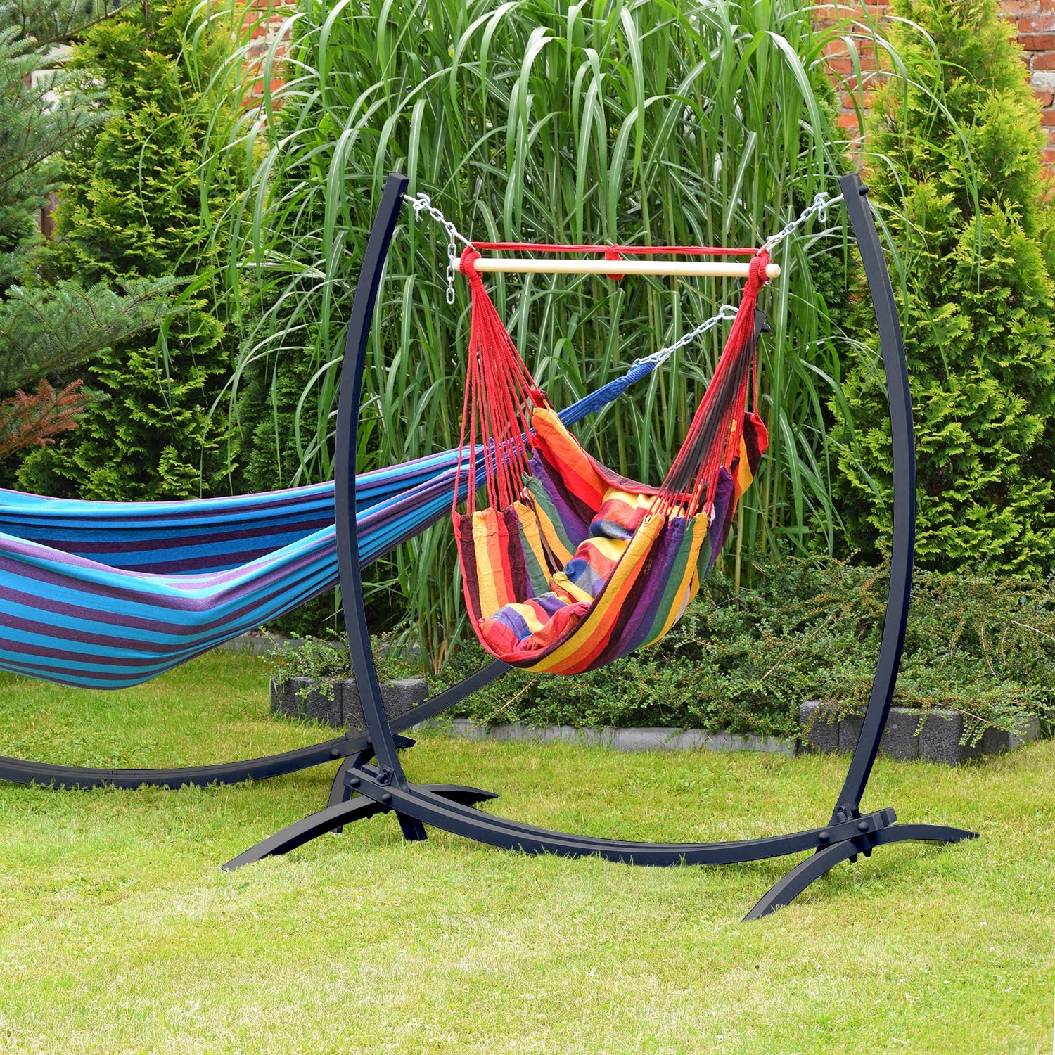 Swing Hammock Frame Garden Stand Metal Brazilian Chair 2in1 Manufacturer Go Garden