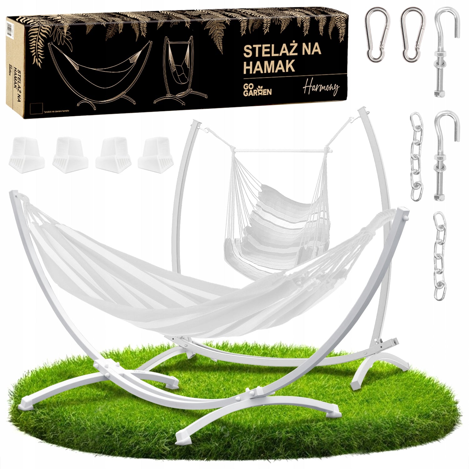 Swing Hammock Frame Garden Stand Metal Double Rocker 2in1 Strong