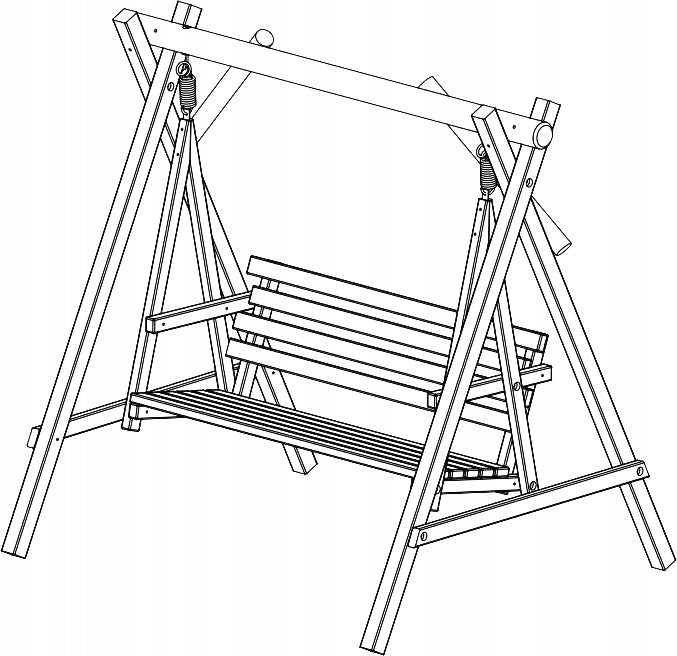 Swing Rocking Bench Wooden Garden Albin EAN (GTIN) 5900038145153