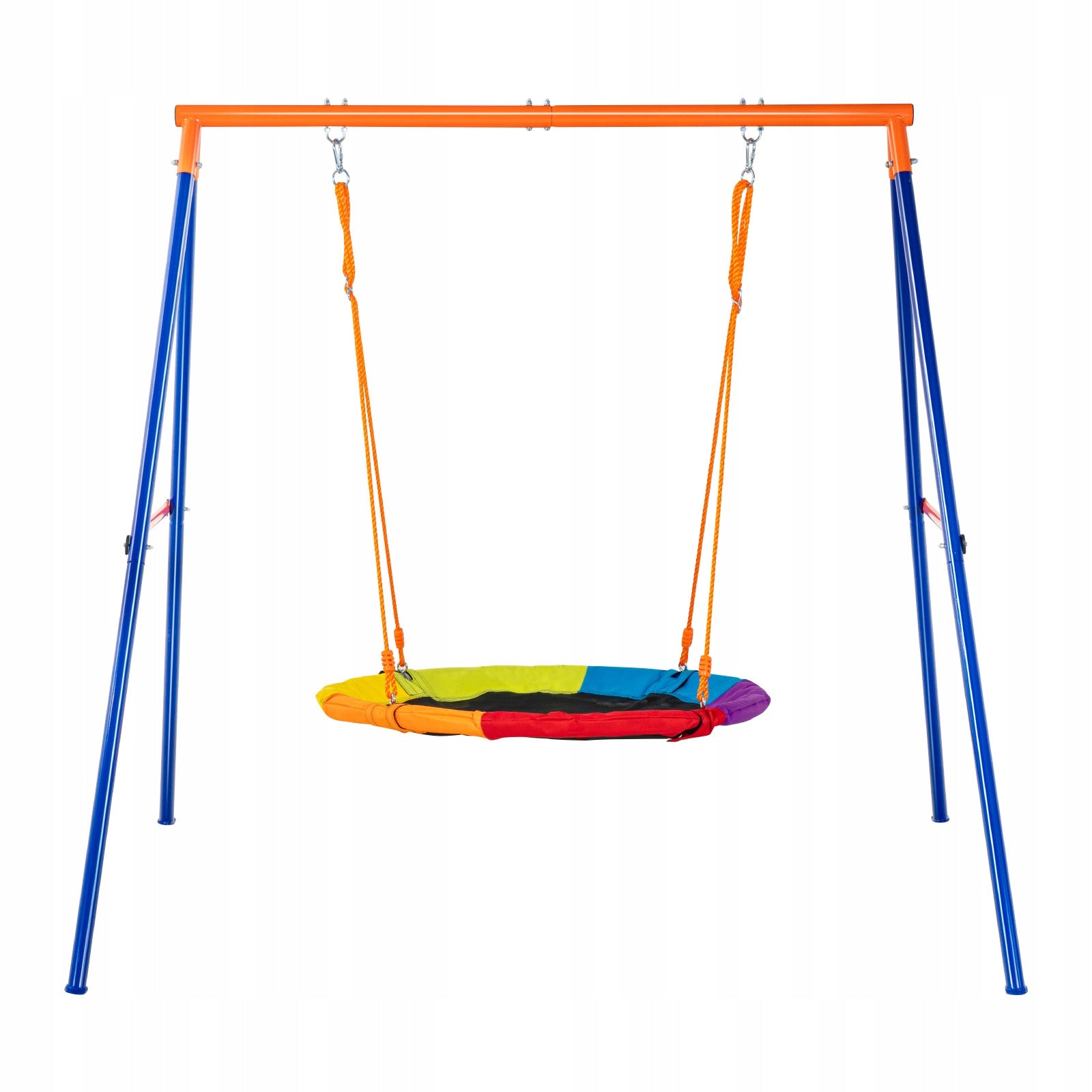 Swing Sets for Backyard 40in Saucer Swing Seat A-Frame Metal Stand 440lbs Kind freestanding