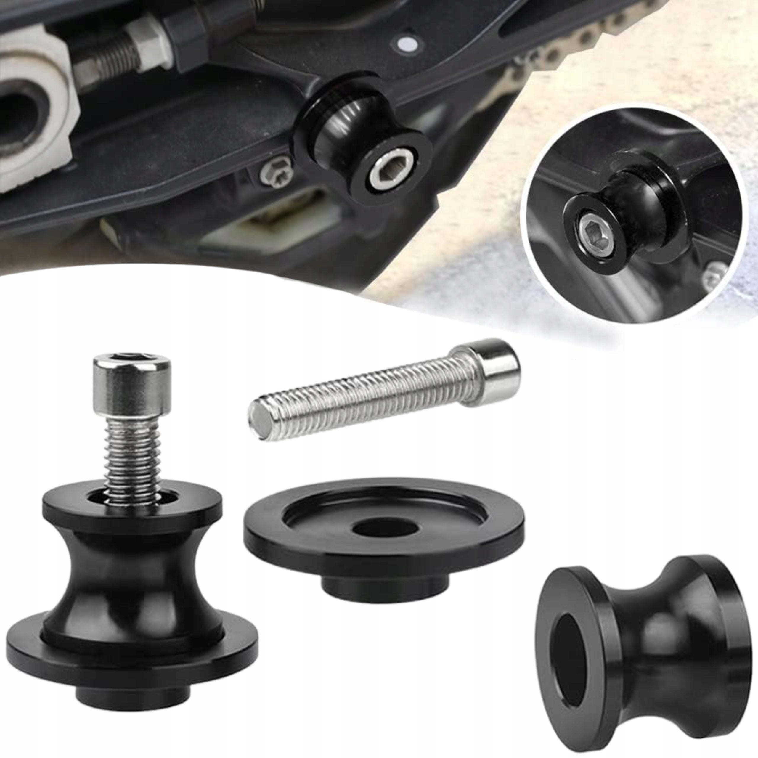 Swing arm rollers M10 1.5 YAMAHA SUZUKI HONDA KAWASAKI BMW TRIUMPH KTM OTHER Lifting capacity 200 kg