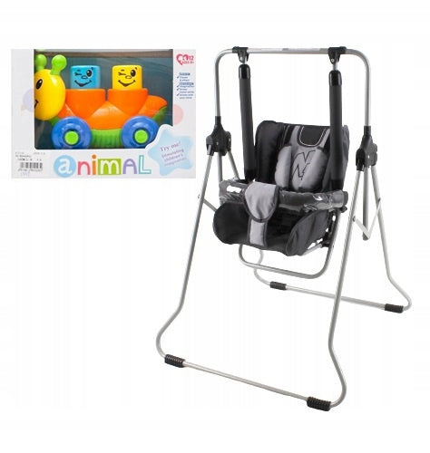 Swing for children 3in1 ADBOR N1 garden home – graphite-gray