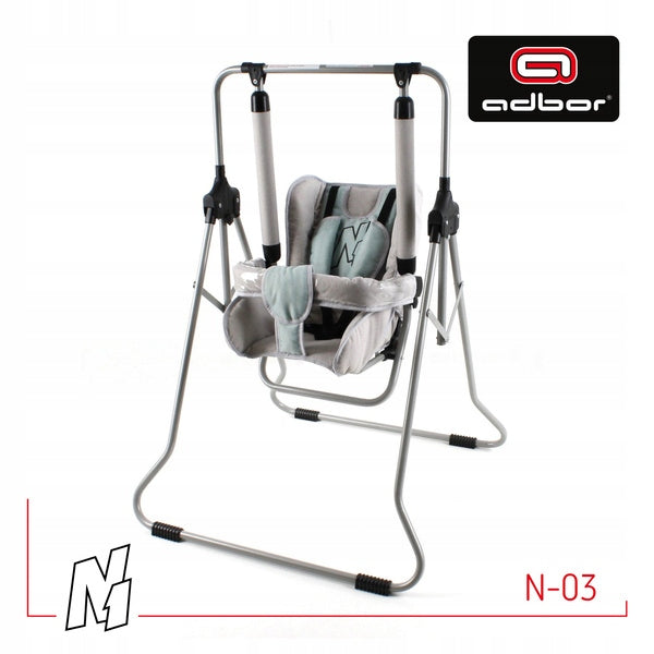 Swing for children 3in1 ADBOR N1 garden home – mint-gray Brand Adbor