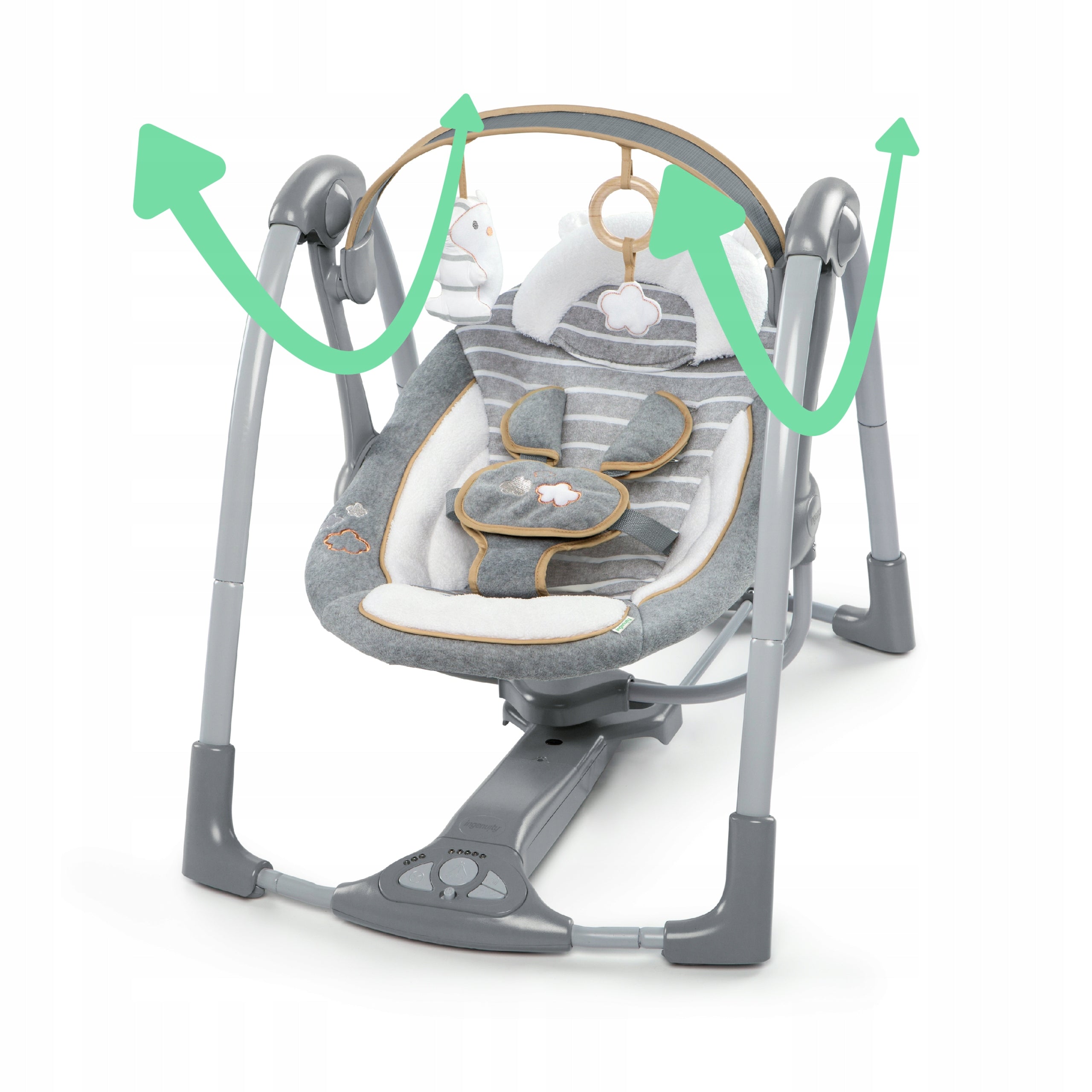 Swing lounger with melodies and rocking portable, Ingenuity Manufacturer code 11023