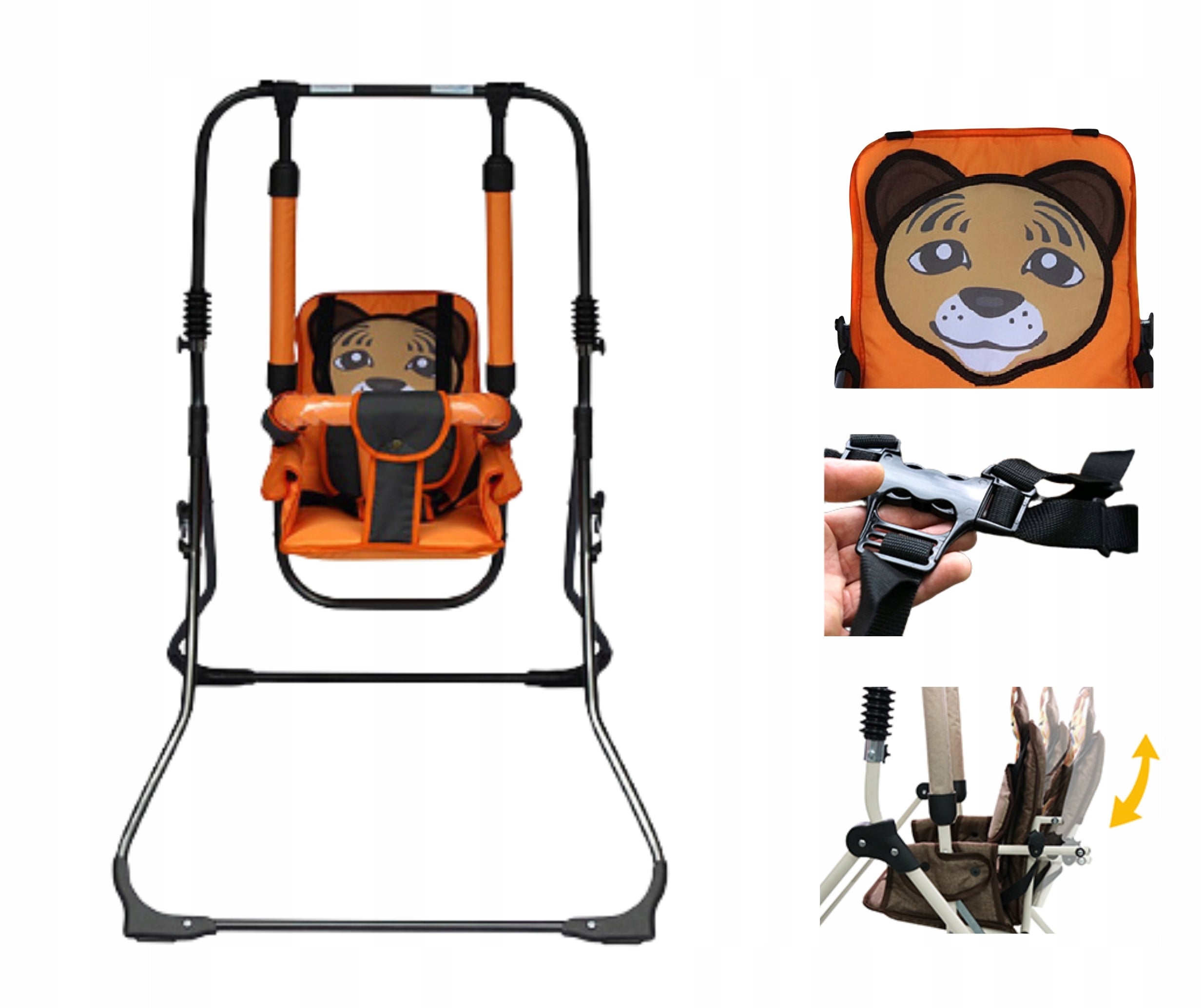 Swing rocker for baby freestanding folding tiger 115cm 2in1 PL