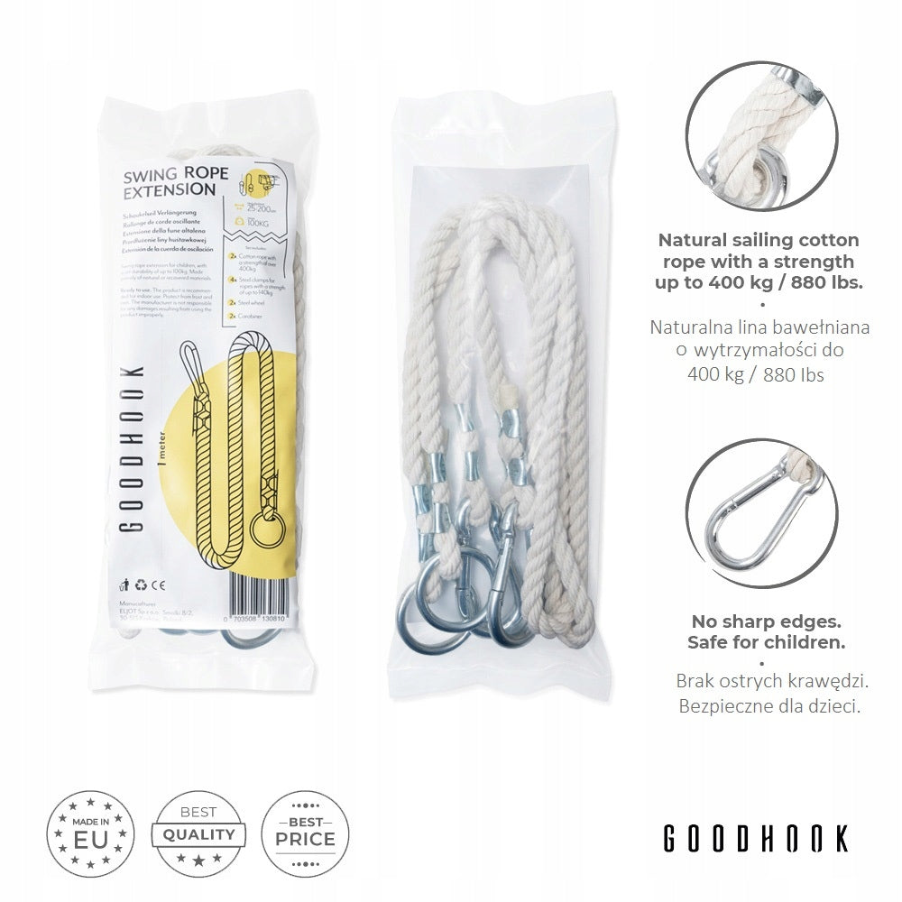 Swing rope 100kg| 2x swing rope extension, STRONG ROPE - extension Brand MAMOI