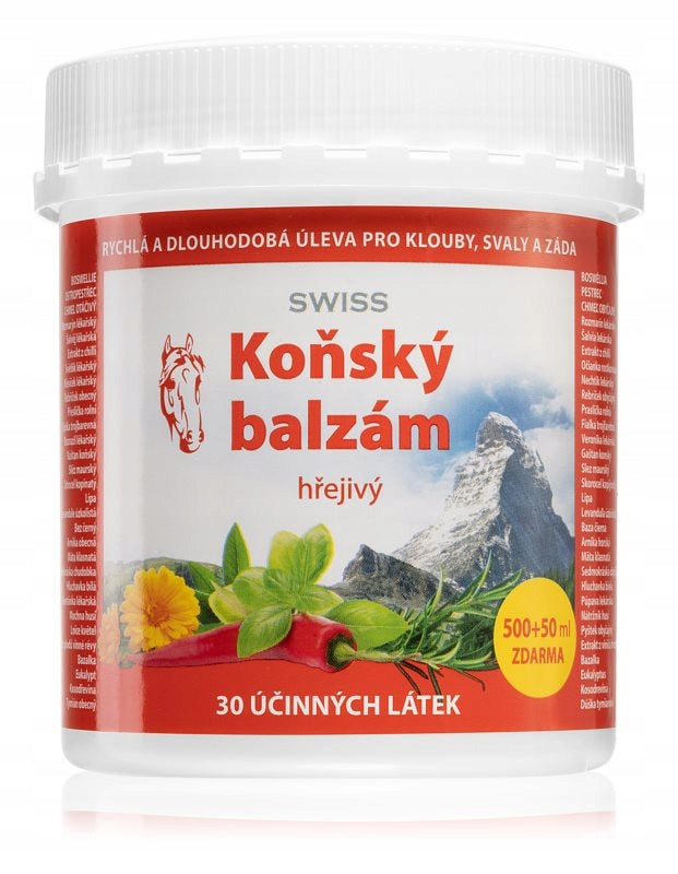 Swiss Horse balm Warm gel with warming effect 550 ml Name Koňský balzám SWISS hřejivý 550 ml