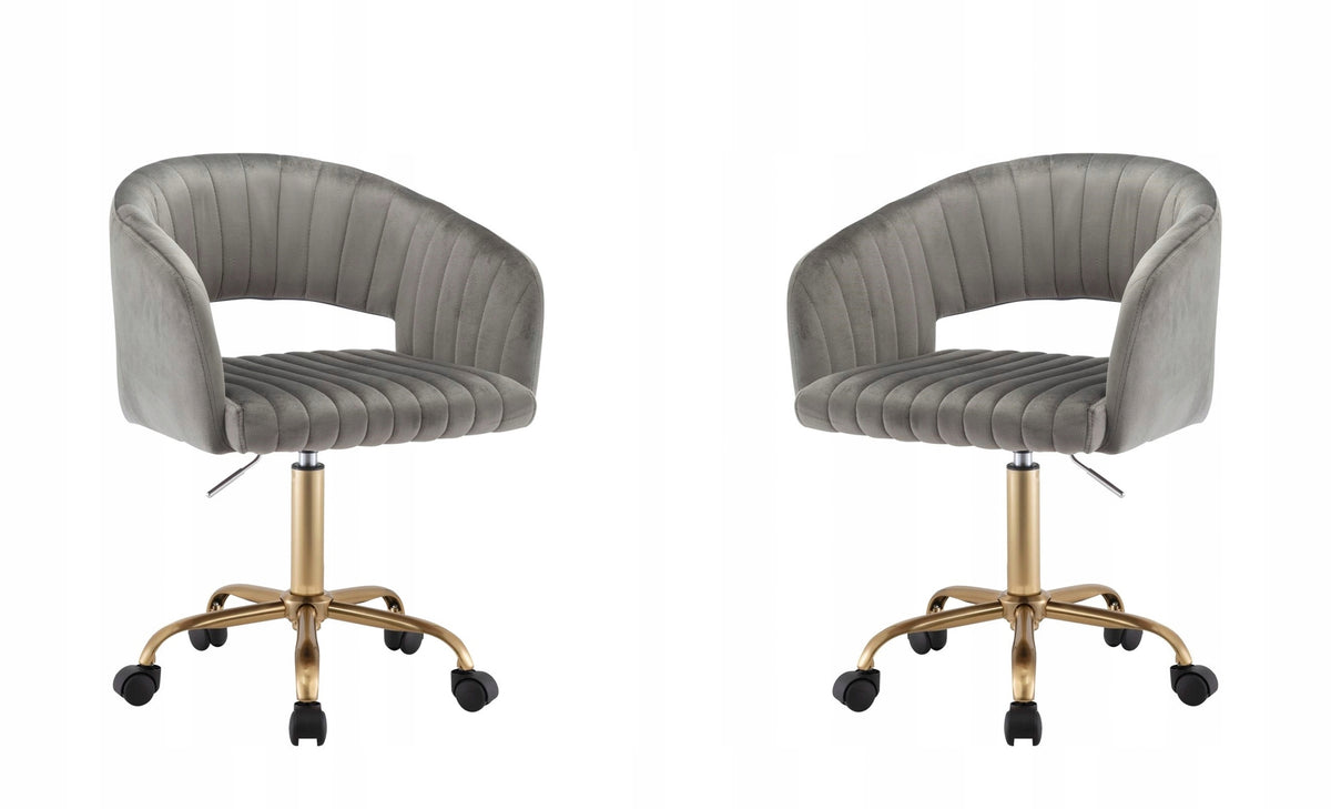 Swivel Chair Grey Fabric Velvet Desk Chair FB7-FX Dressing Table