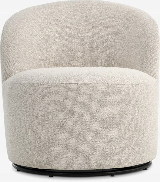 Swivel Chair Leisure Beige with Foam Furniture depth 73 cm