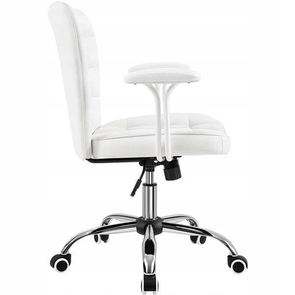 Swivel Chair, Office Chair with Armrests, White Packaging status original