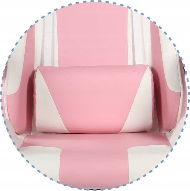 Swivel Chair PUTH Gaming Pink and White Office High 130kg Brand no brand