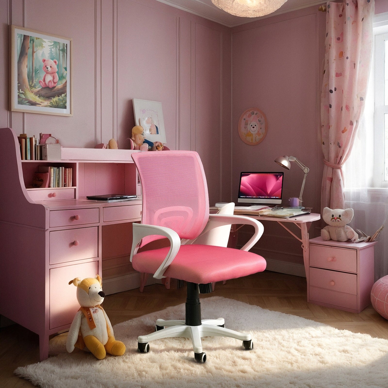 Swivel Chair Pink Youth Swivel Chair For Child Pink NATE Packaging status original