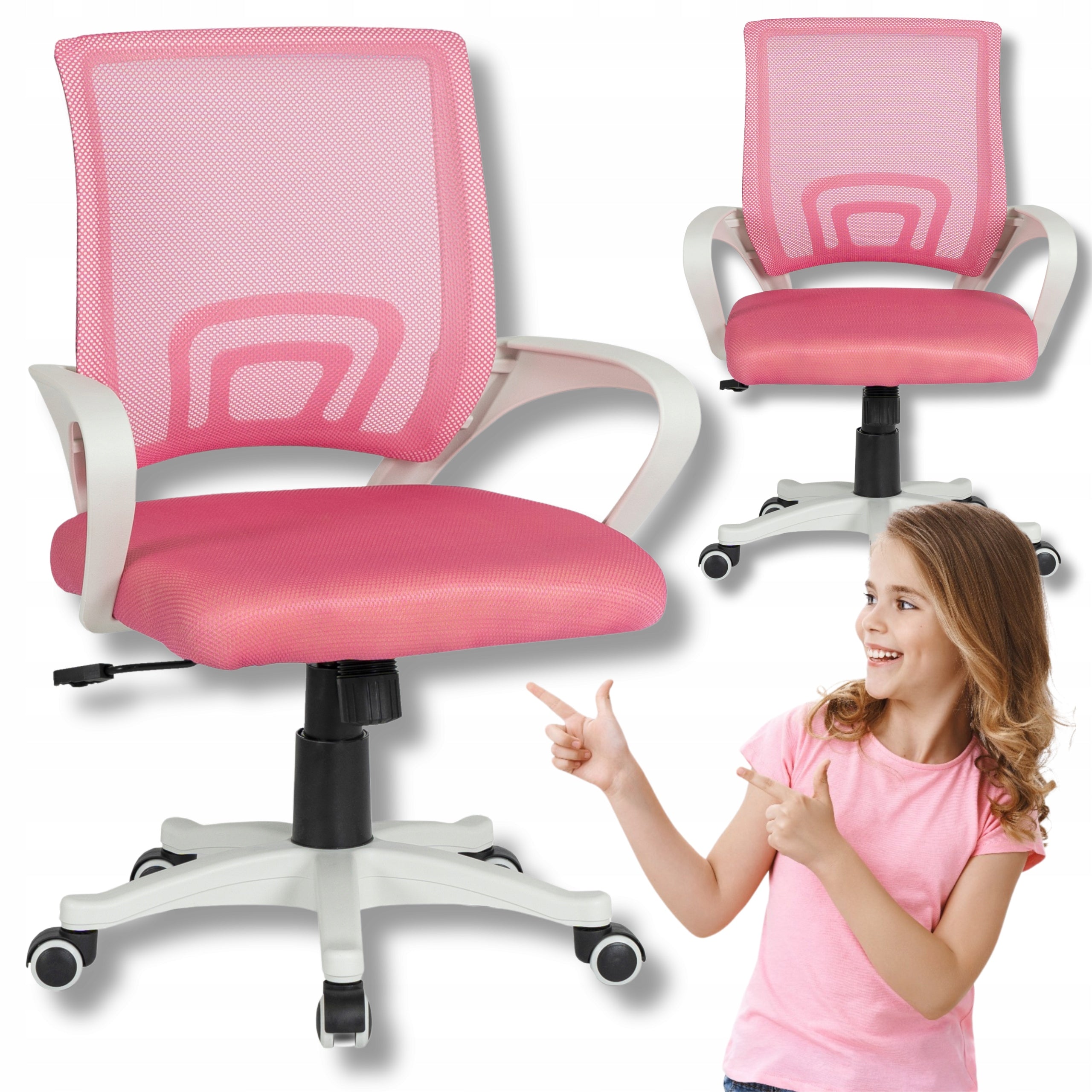 Swivel Chair Pink Youth Swivel Chair For Child Pink NATE