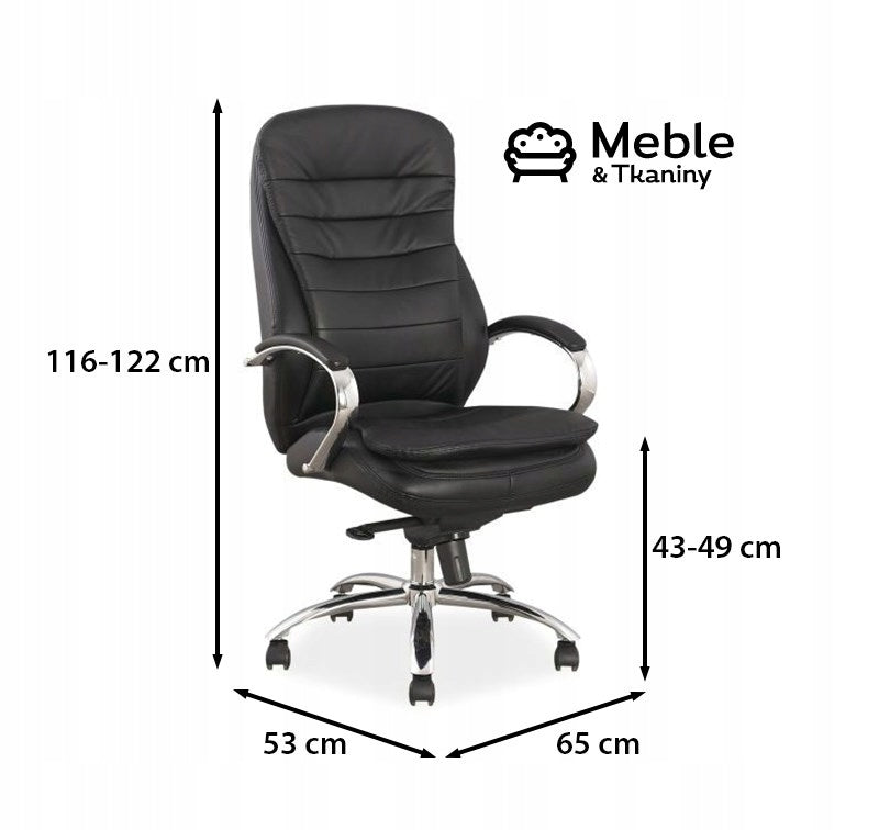 Swivel Chair Q-154 Black Eco-leather Workshop Packaging status original