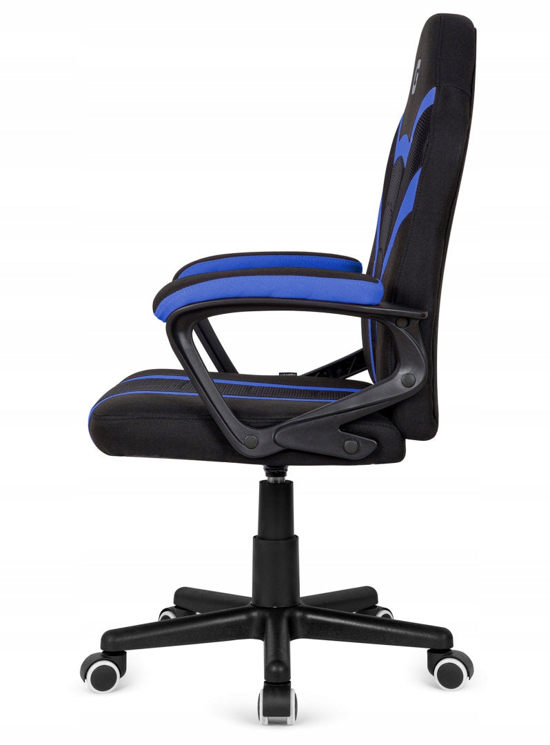 Swivel Chair Ventilated Gaming Desk Chair Blue Fabric Furniture height 102 cm