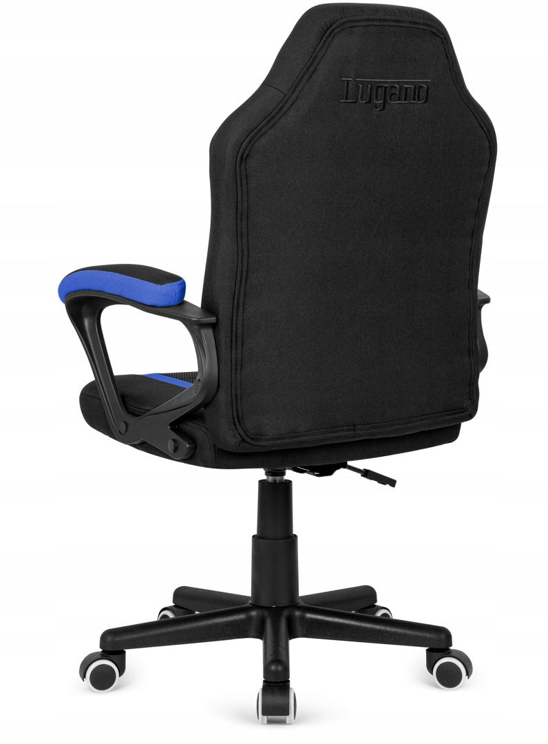 Swivel Chair Ventilated Gaming Desk Chair Blue Fabric Furniture width 54 cm