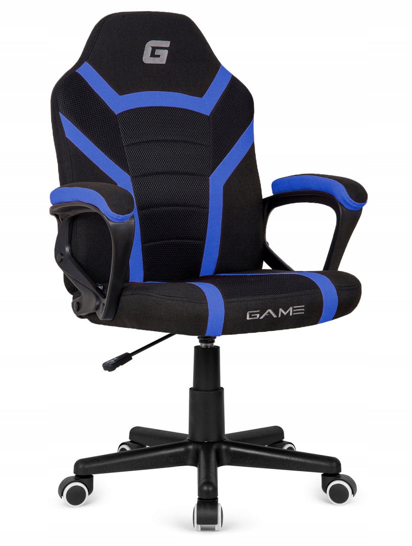 Swivel Chair Ventilated Gaming Desk Chair Blue Fabric Model MARIO