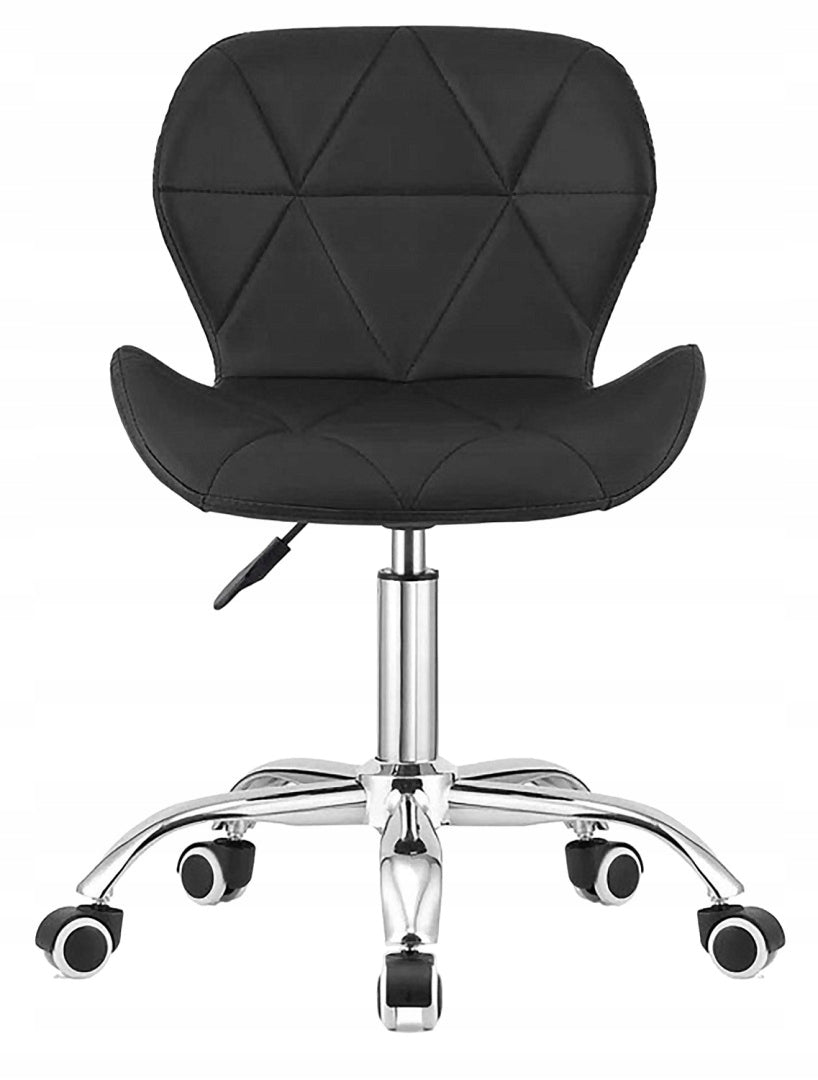 Swivel Chair for Office Desk Dressing Table Black Faux Leather Shop Manufacturer code VAS3-VASTO-OFFICE-BLACK-PU-SILVER