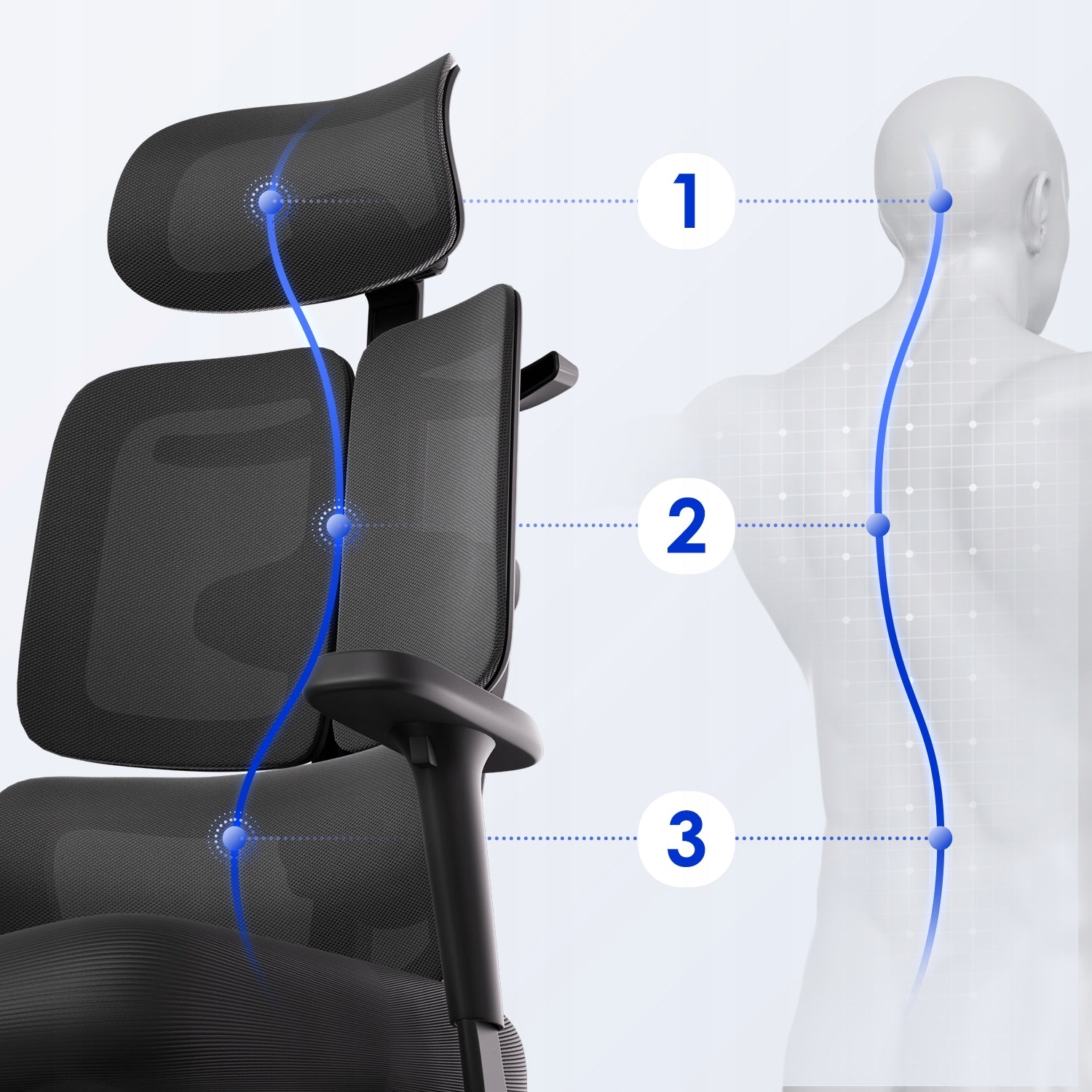 Swivel Office Chair Adjustable Backrest Armchair Multifunctional 150KG Manufacturer code BGY-RY297