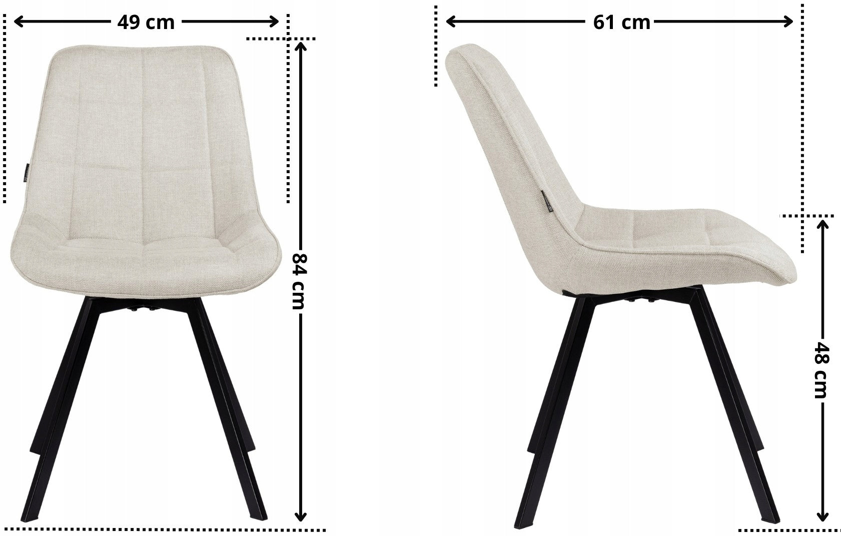 Swivel Office Chair, Beige Upholstered Office Chair for LAPO Desk Brand exito design
