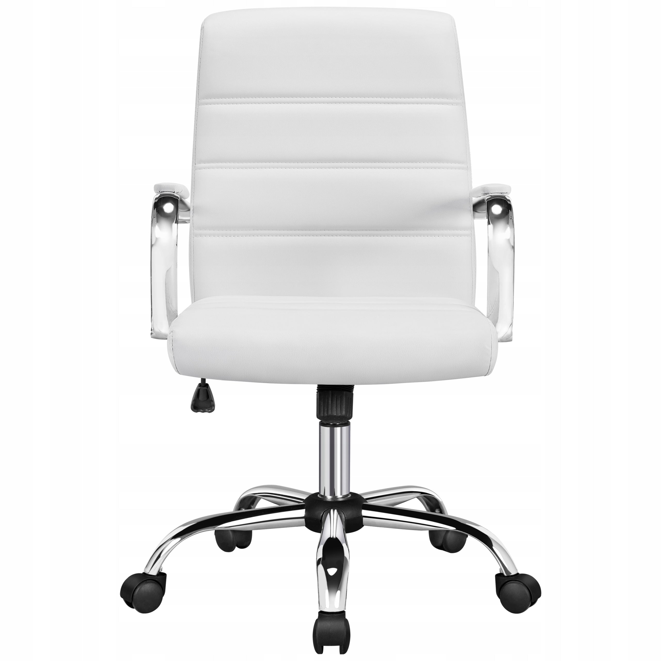 Swivel Office Chair with Medium Backrest, Armrests, White Packaging status original