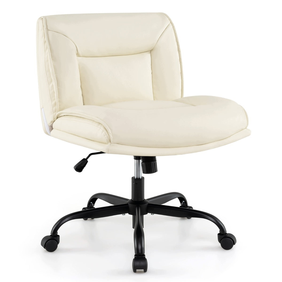 Swivel Upholstered Chair on Wheels Office Chair