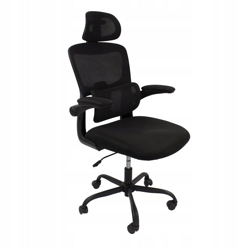Swivel chair BLACK office chair for office ERGONOMIC headrest L038B Seat depth 49 cm