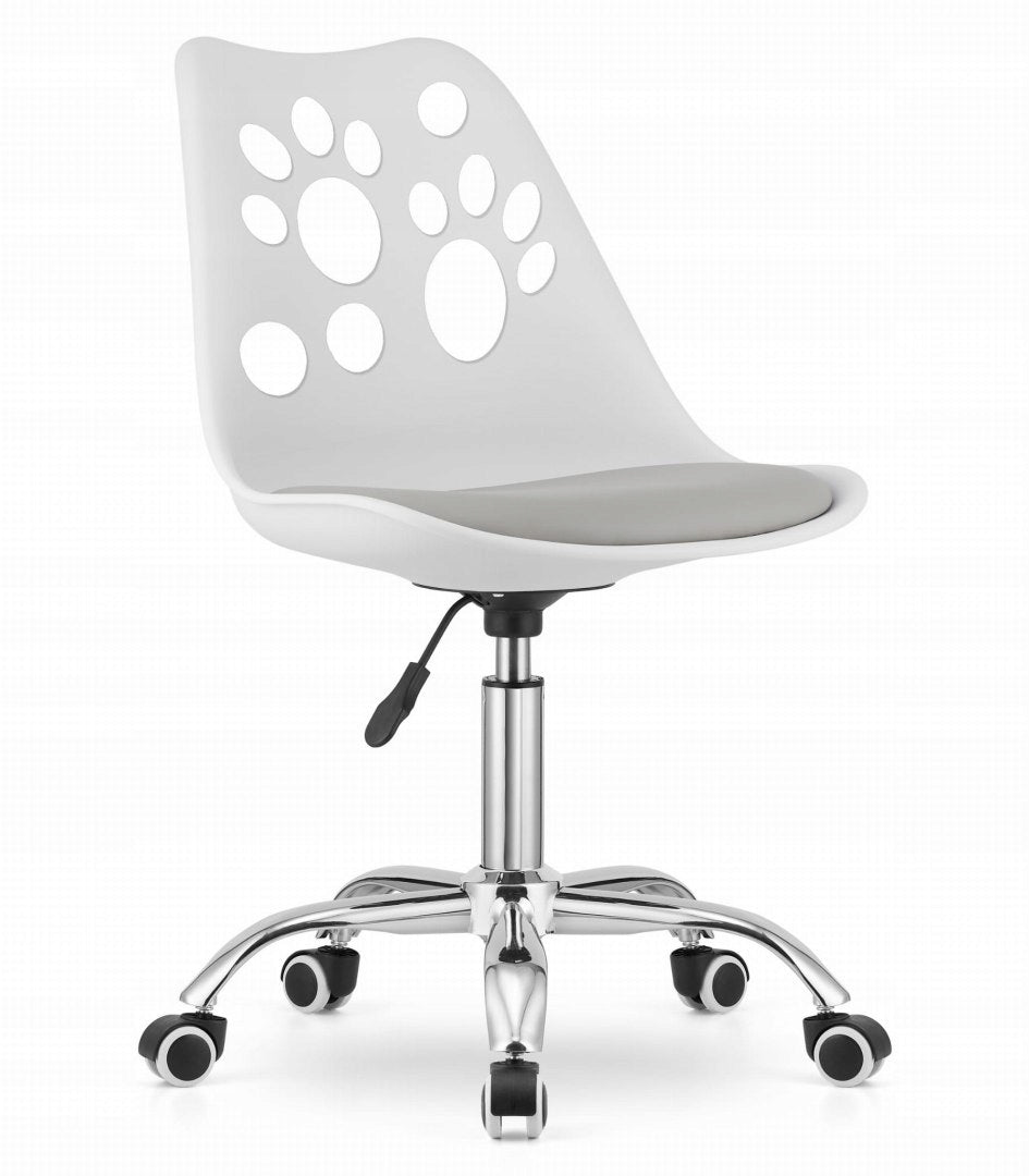 Swivel chair DESK CHAIR SWIVEL PRINT - white and gray