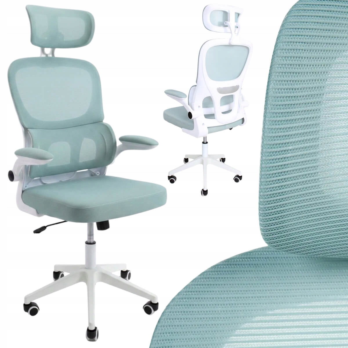 Swivel chair ERGONOMIC office chair for office GREEN mint L069