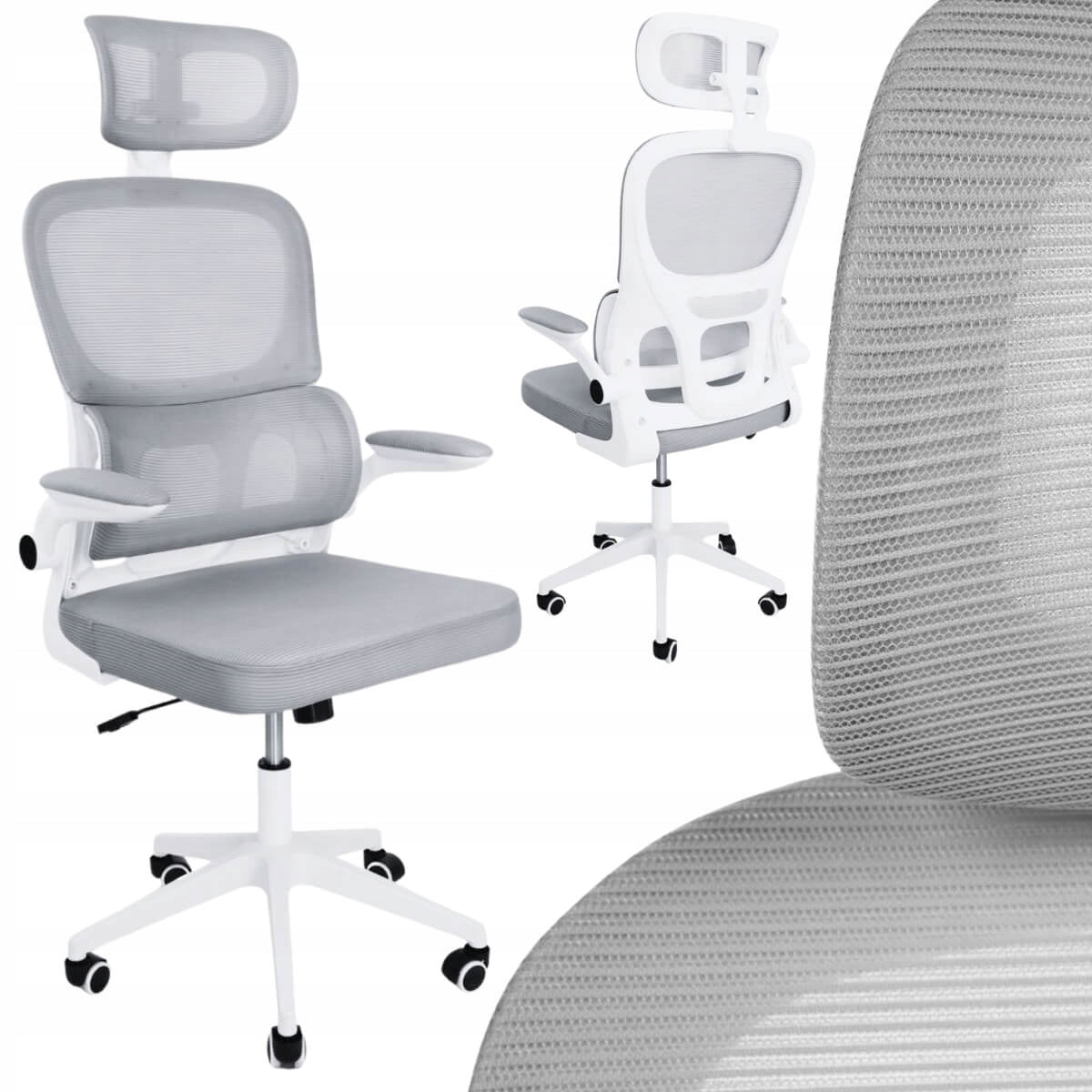 Swivel chair GREY office gaming chair for office ERGONOMIC L069DG