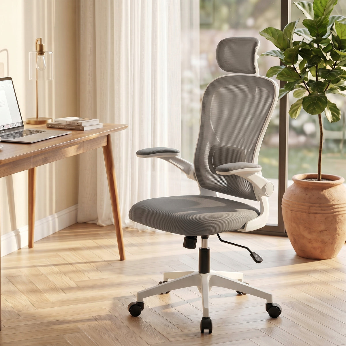 Swivel chair Homcom grey