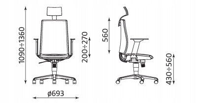 Swivel chair INTRATA M22 FS graphite | FS carpet wheels Brand Nowy Styl
