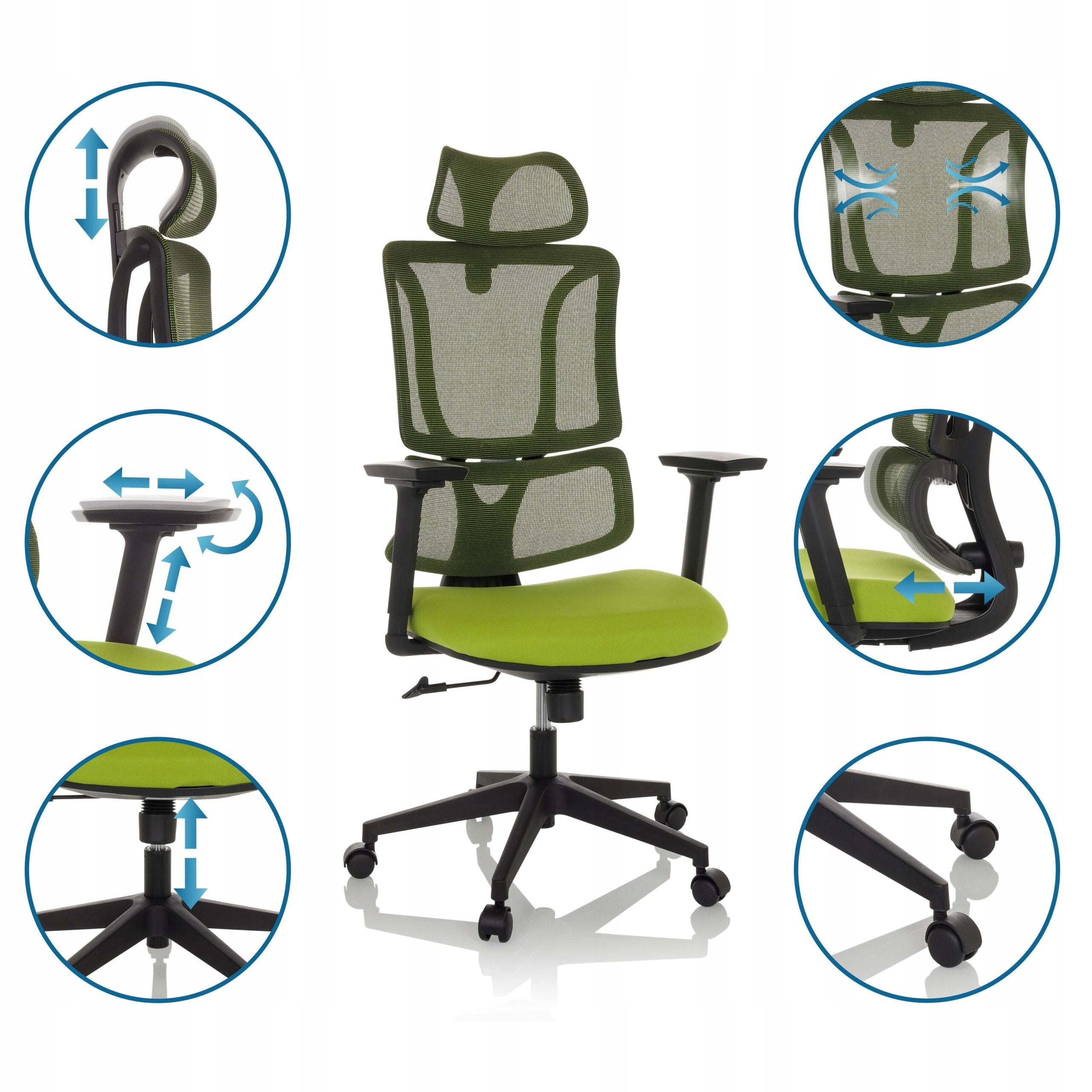 Swivel chair MyBuero green Furniture depth 67 cm