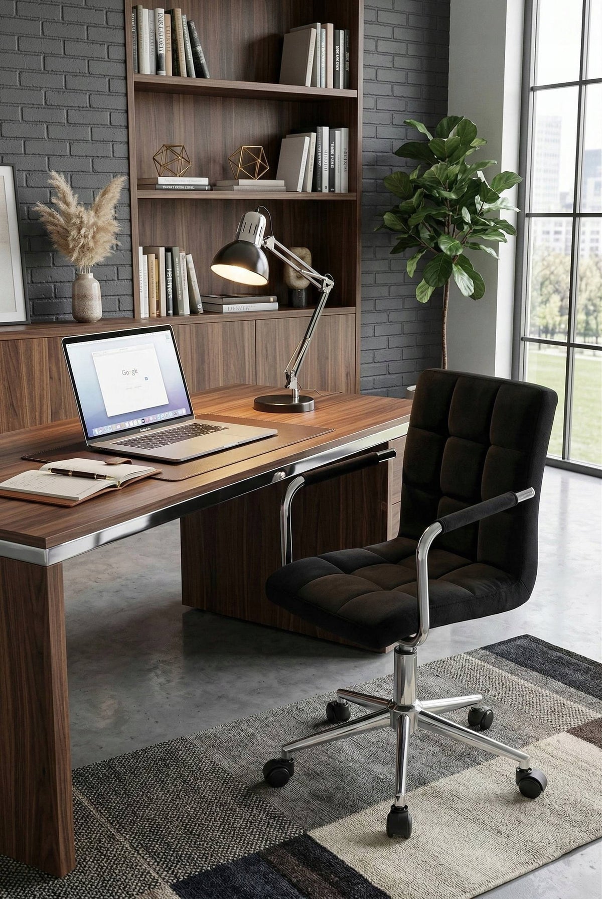 Swivel chair N-15 velvet black Packaging status original