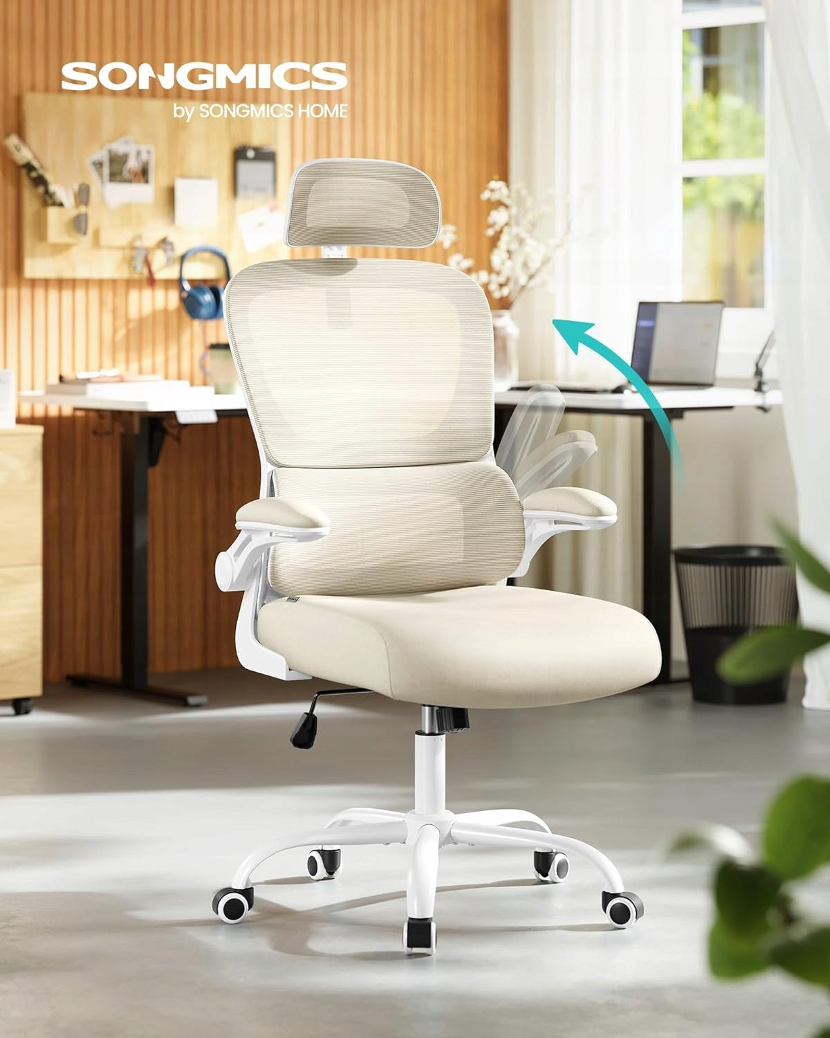 Swivel chair OFFICE CHAIR FOR HOME KITCHEN OFFICE beige Brand no brand
