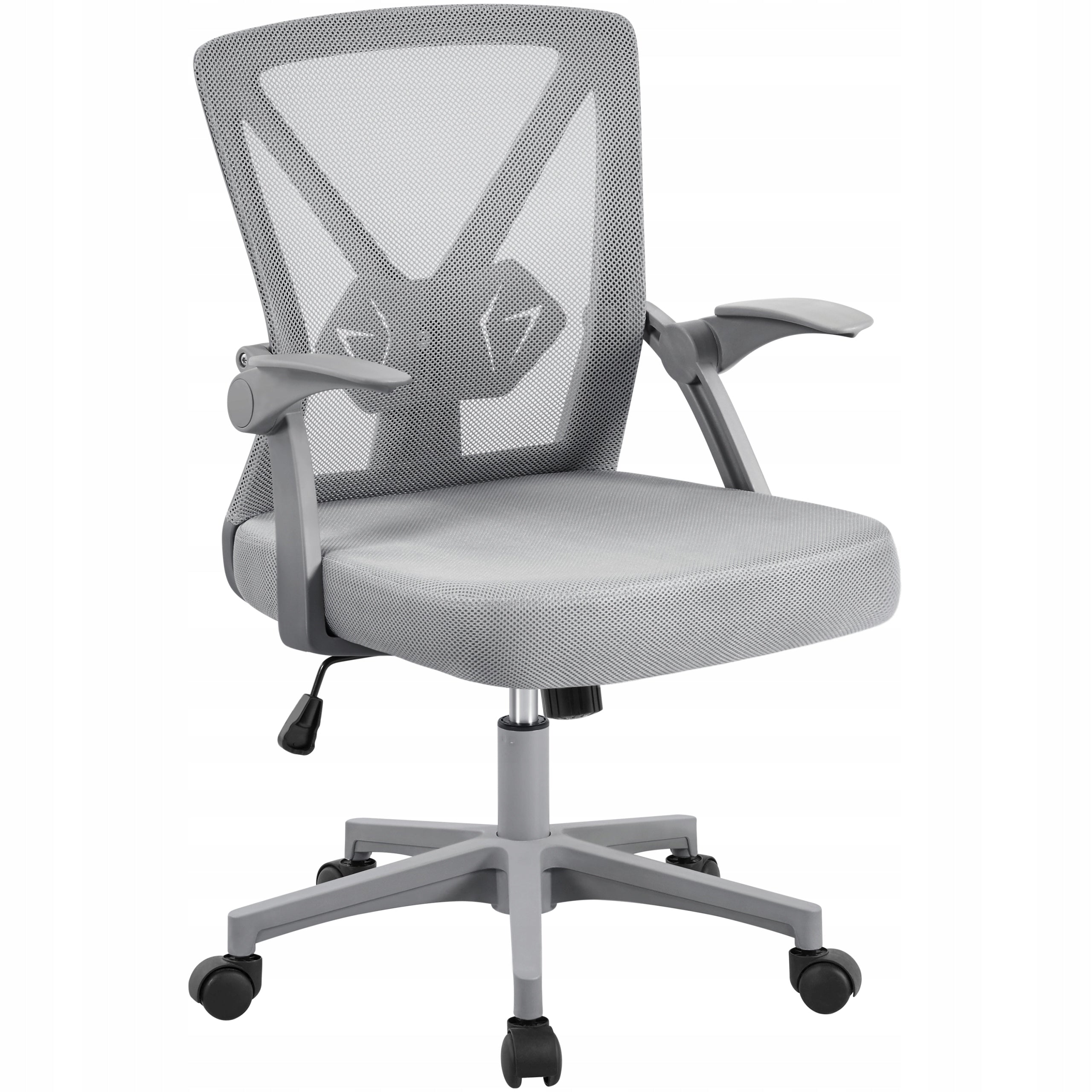 Swivel chair OFFICE CHAIR VENTILATED Yaheetech GREY WHEELS
