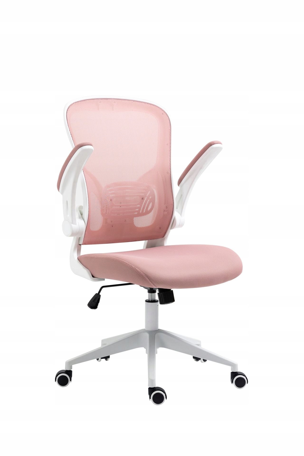 Swivel chair PINK on wheels for GIRLS PINK Adjustable Furnitex EAN (GTIN) 5904647467644