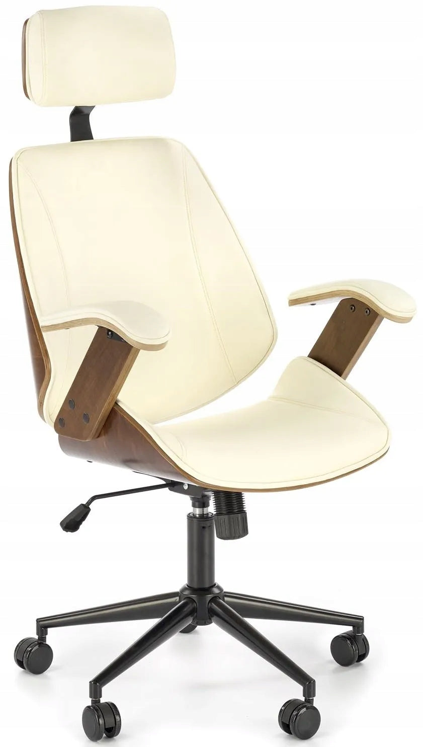 Swivel chair Plywood IGNAZIO Black-Cream