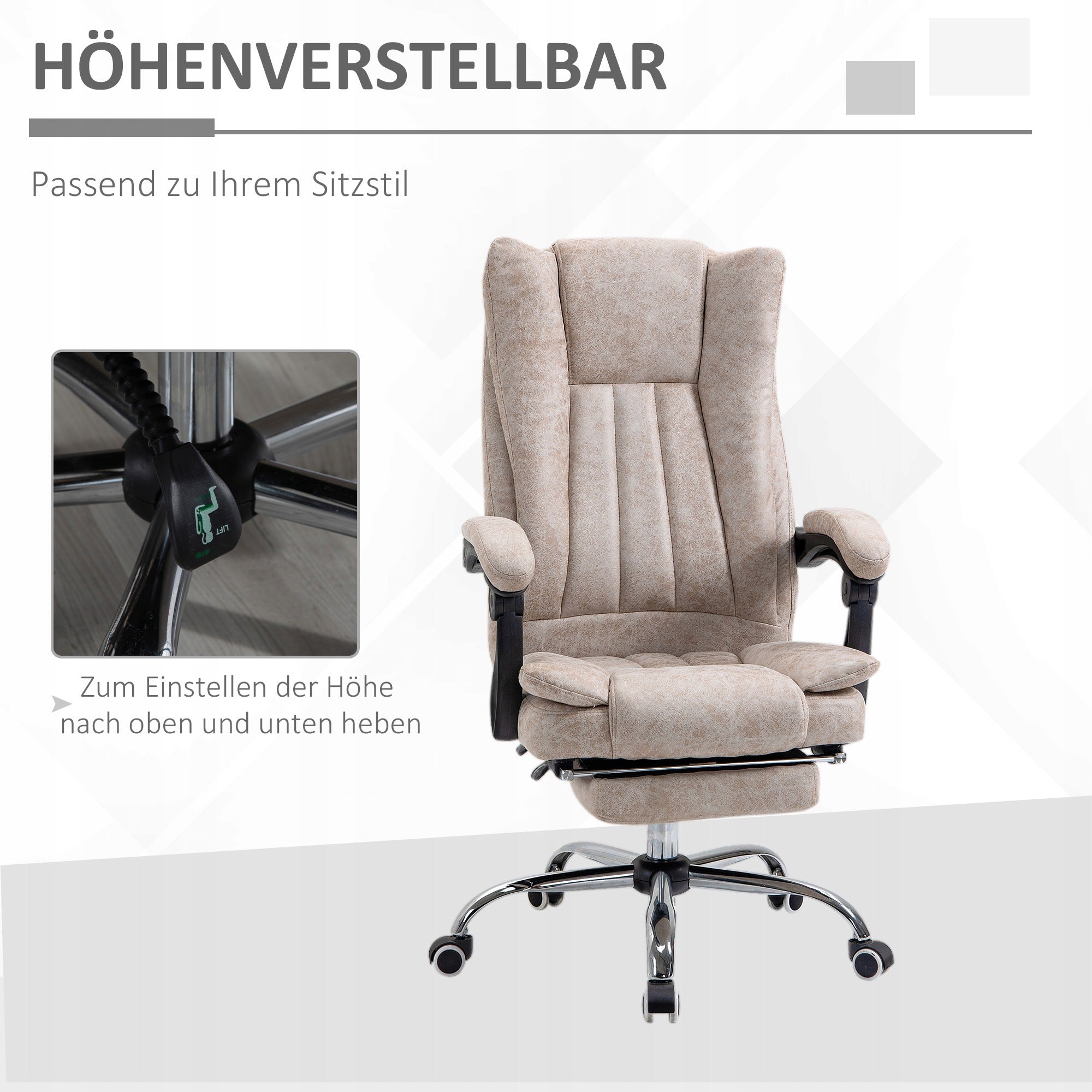 Swivel chair Vinsetto beige Brand Vinsetto