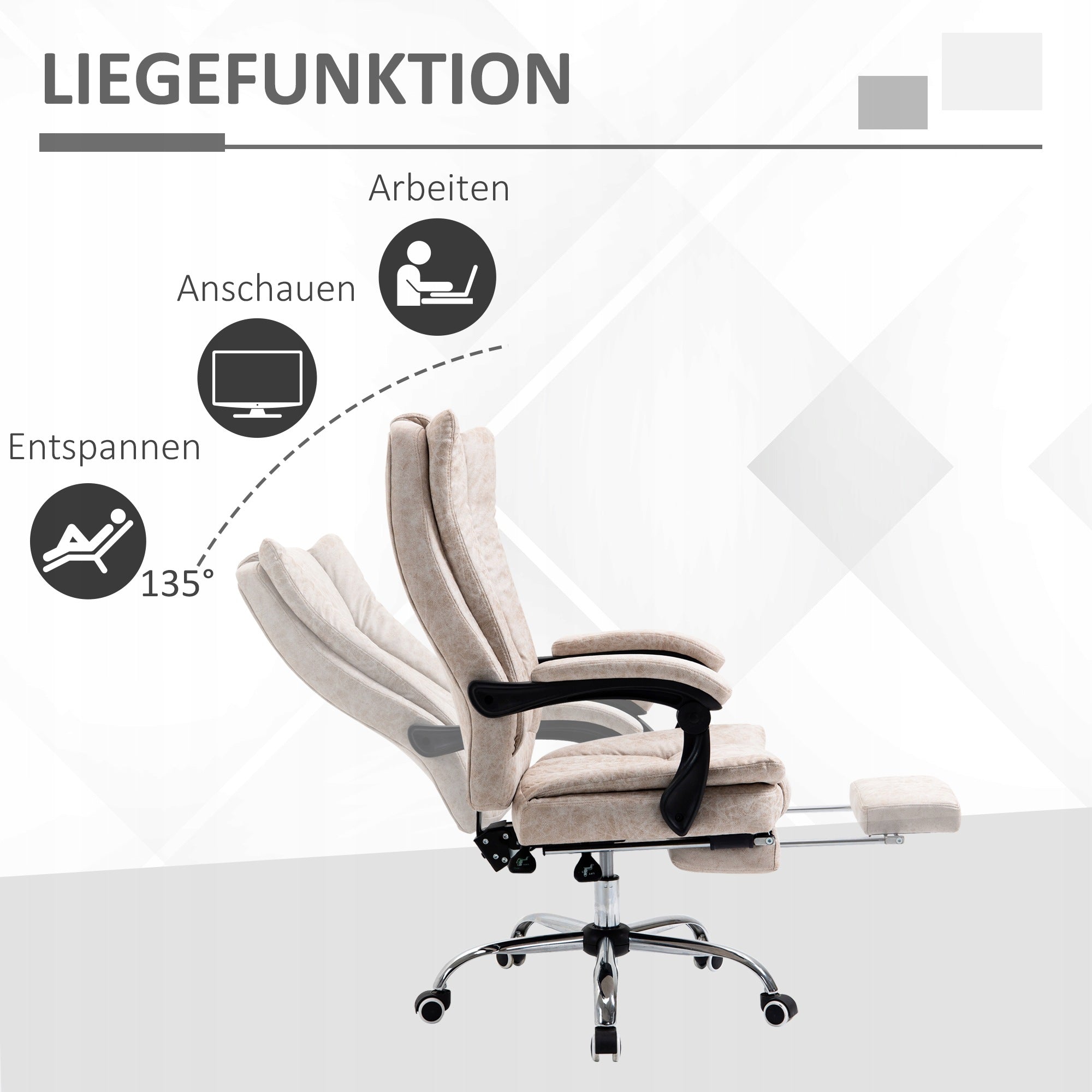 Swivel chair Vinsetto beige Manufacturer code 921-420