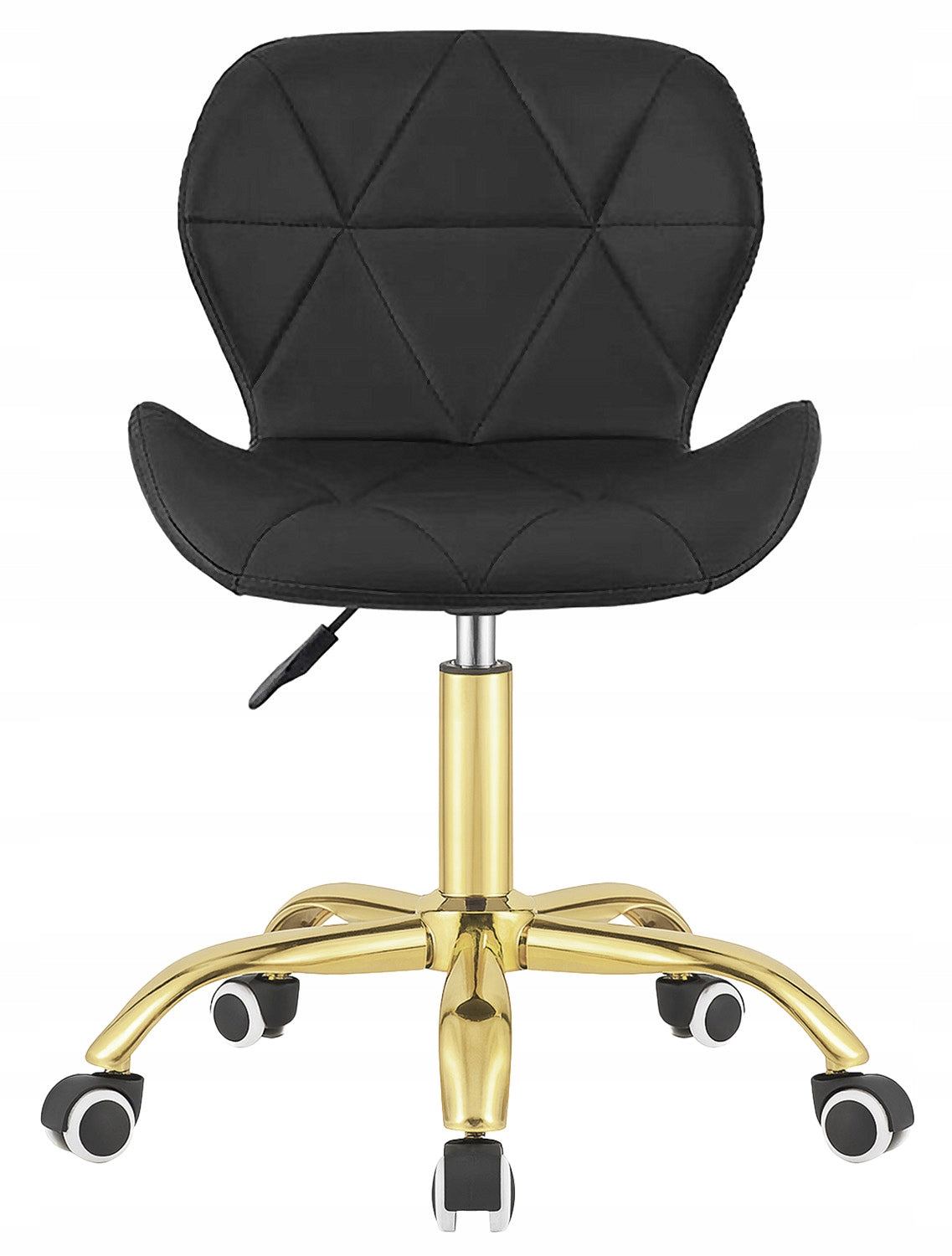 Swivel chair desk chair dressing table black faux leather Lugano Packaging status original