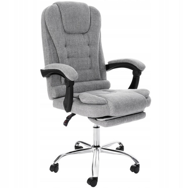 Swivel chair di volio ergonomic grey with adjustable and baldo footrest