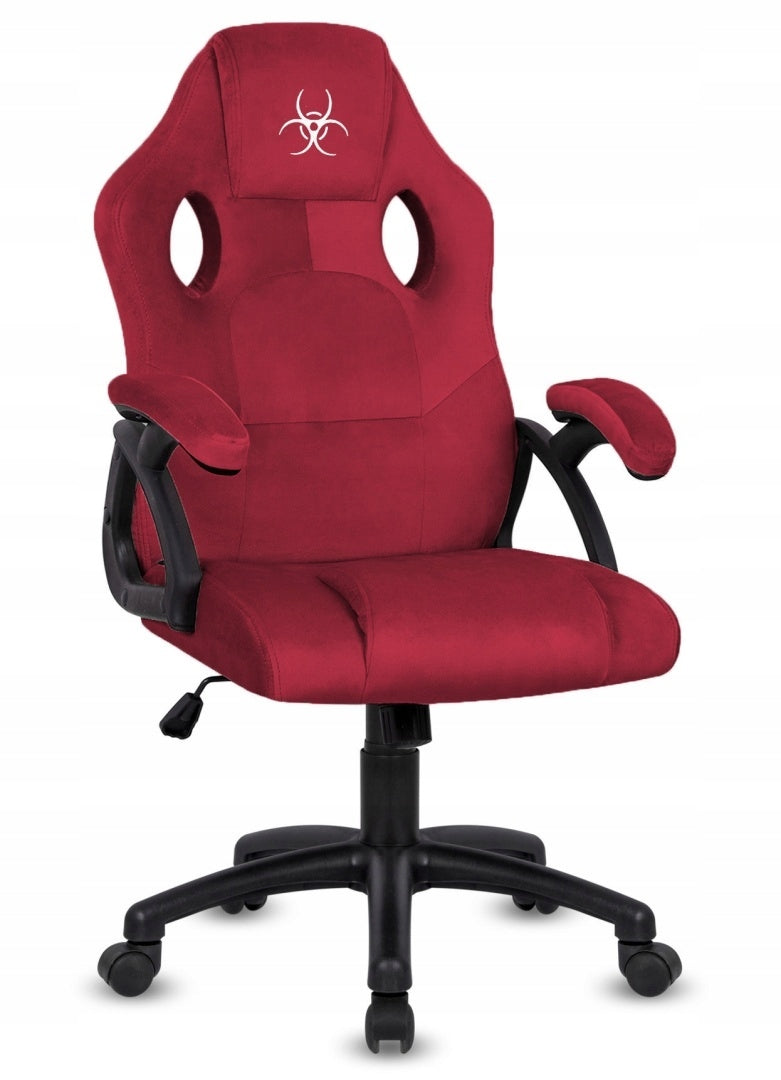 Swivel chair for desk CARRERA M ALCANTARA BURGUNDY Brand Lugano